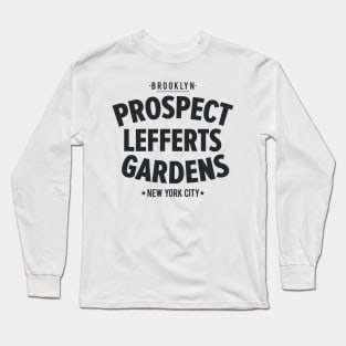 Prospect Lefferts Gardens Minimalist Design - Brooklyn, New York Long Sleeve T-Shirt